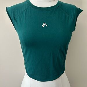 Alphalete Dark Green Crop Top like New! Small.